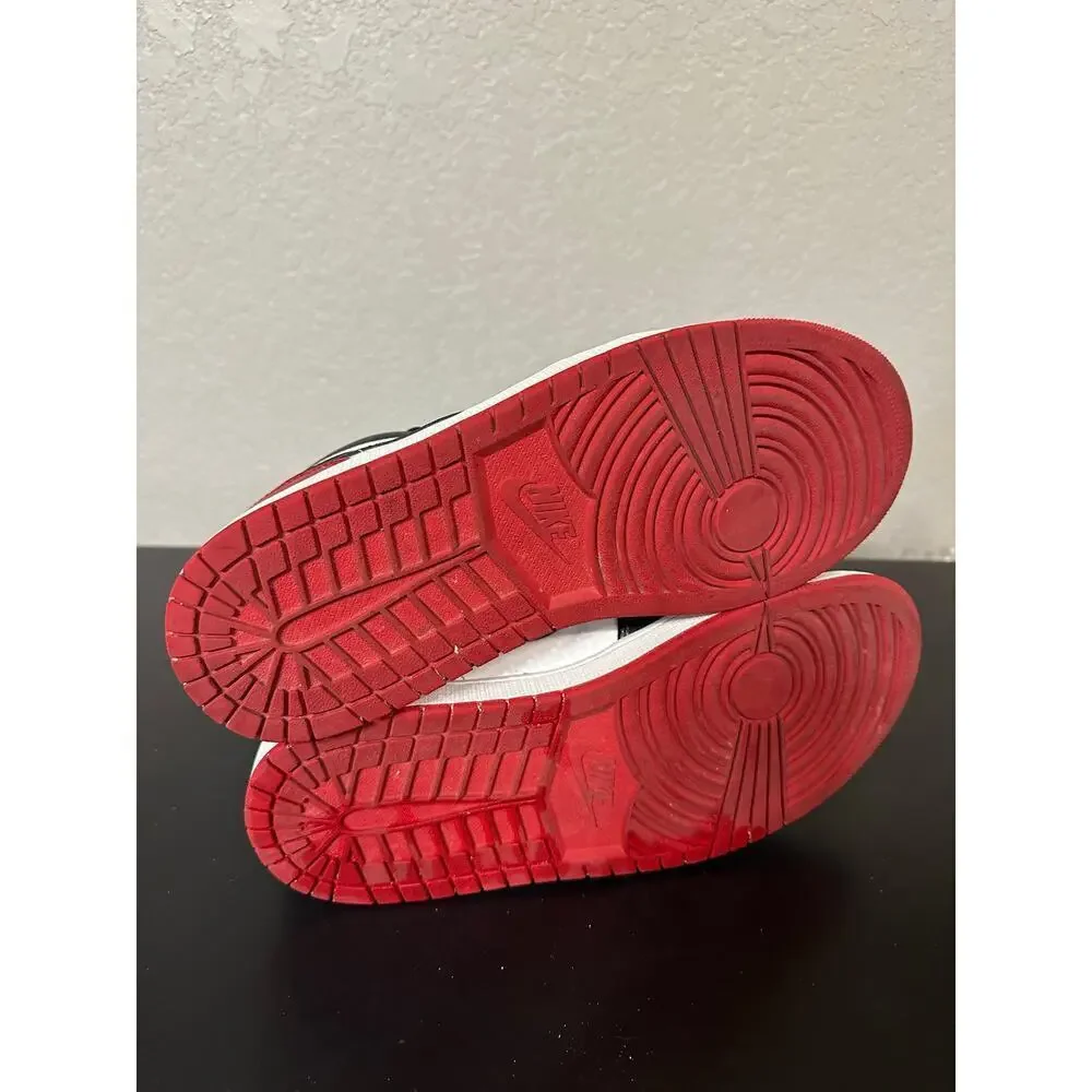 Nike Air Jordan 1 Low Red Bred Toe 2.0 Sneaker Shoe Men 10 Fashion Streetwear